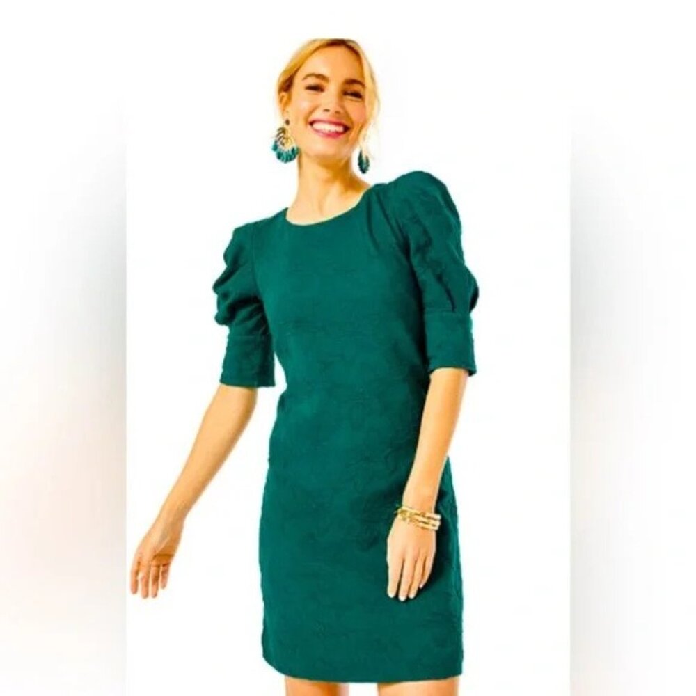 Lilly Pulitzer Knowles Jacquard Knit Dress Size Medium Hosta Green NWOT
